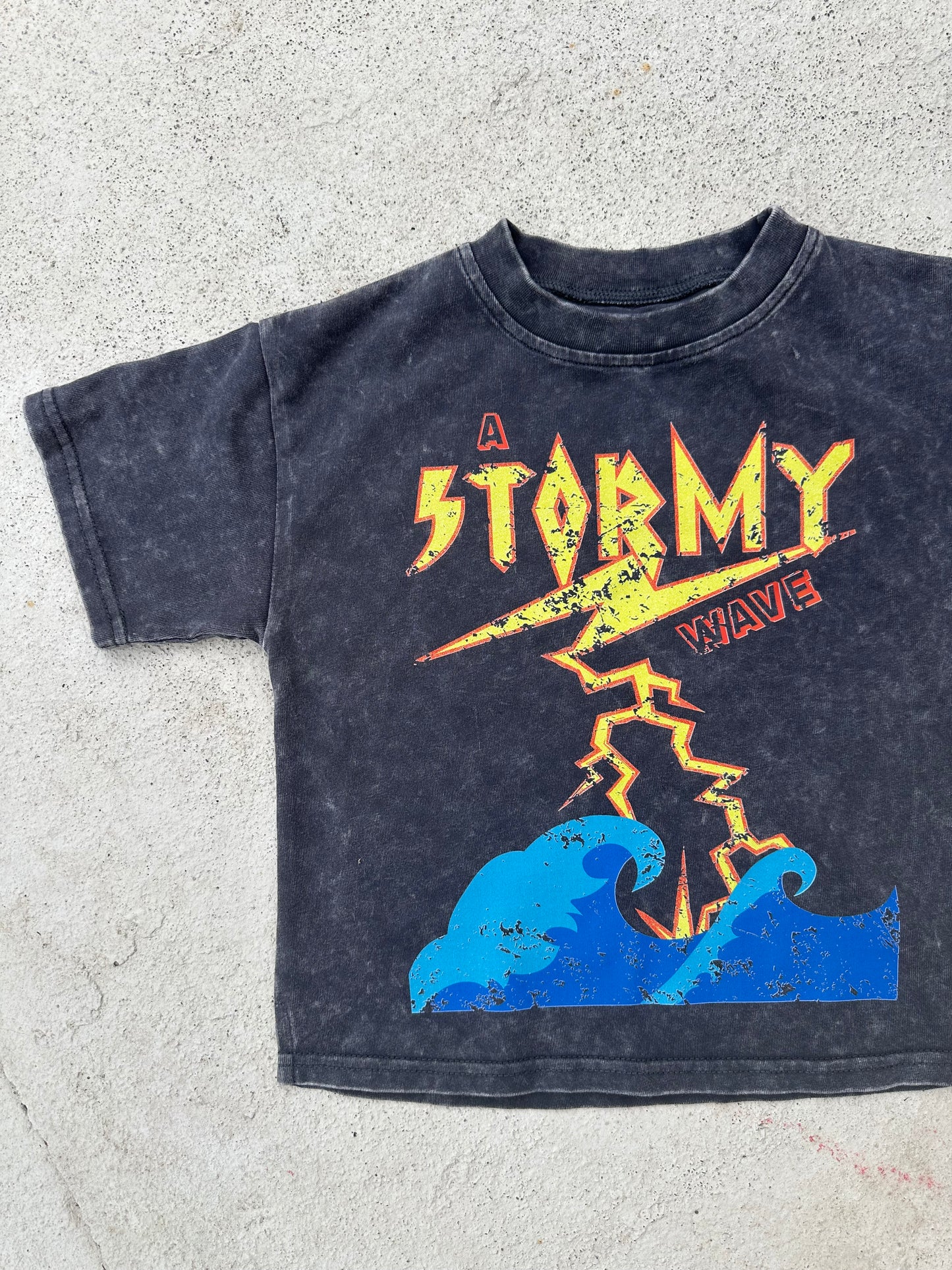 stormy acid wash tee