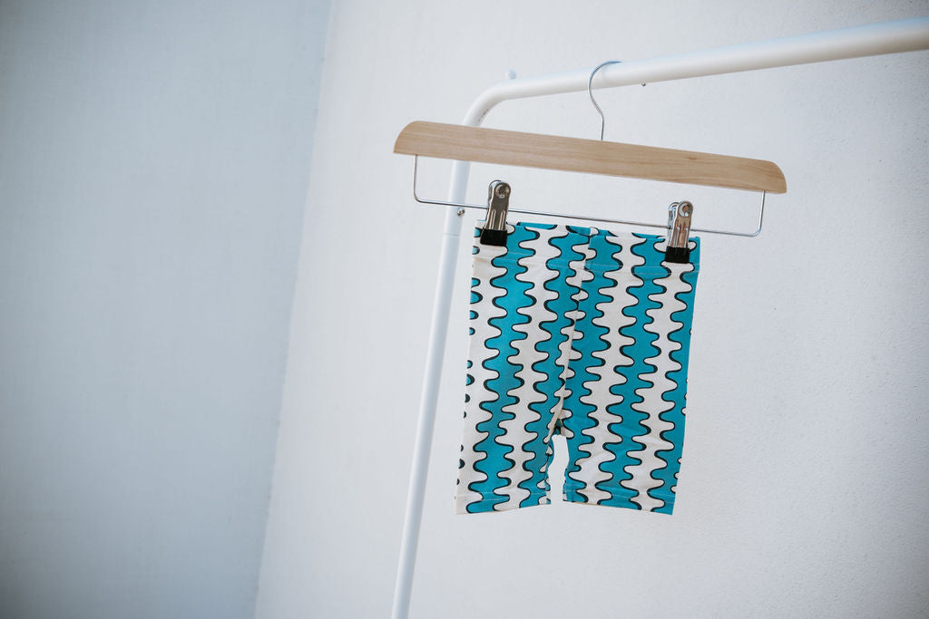 serpent bike shorts - blue