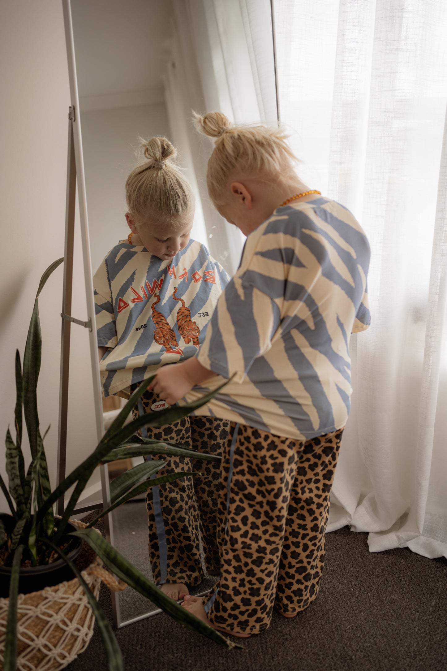 born wild kid - blue tee