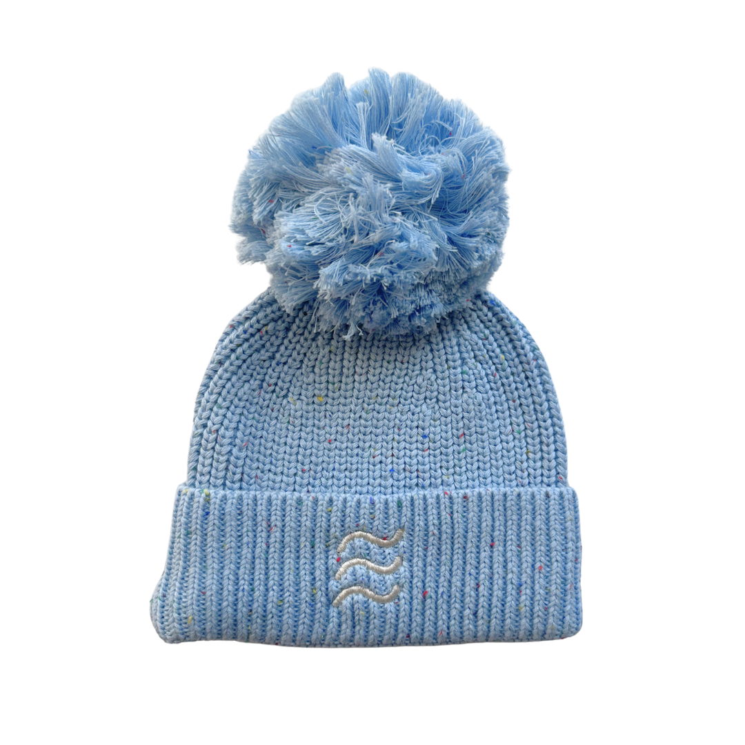 waves beanie blue