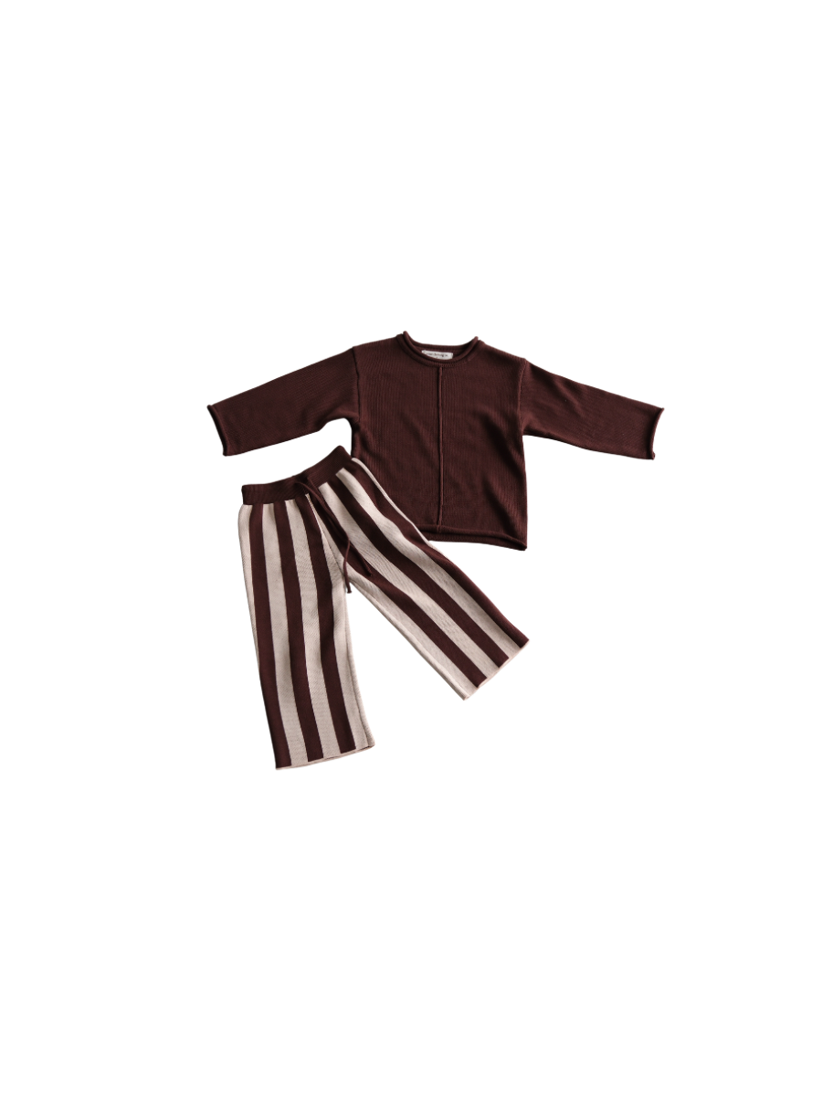 choc brown knit sweater