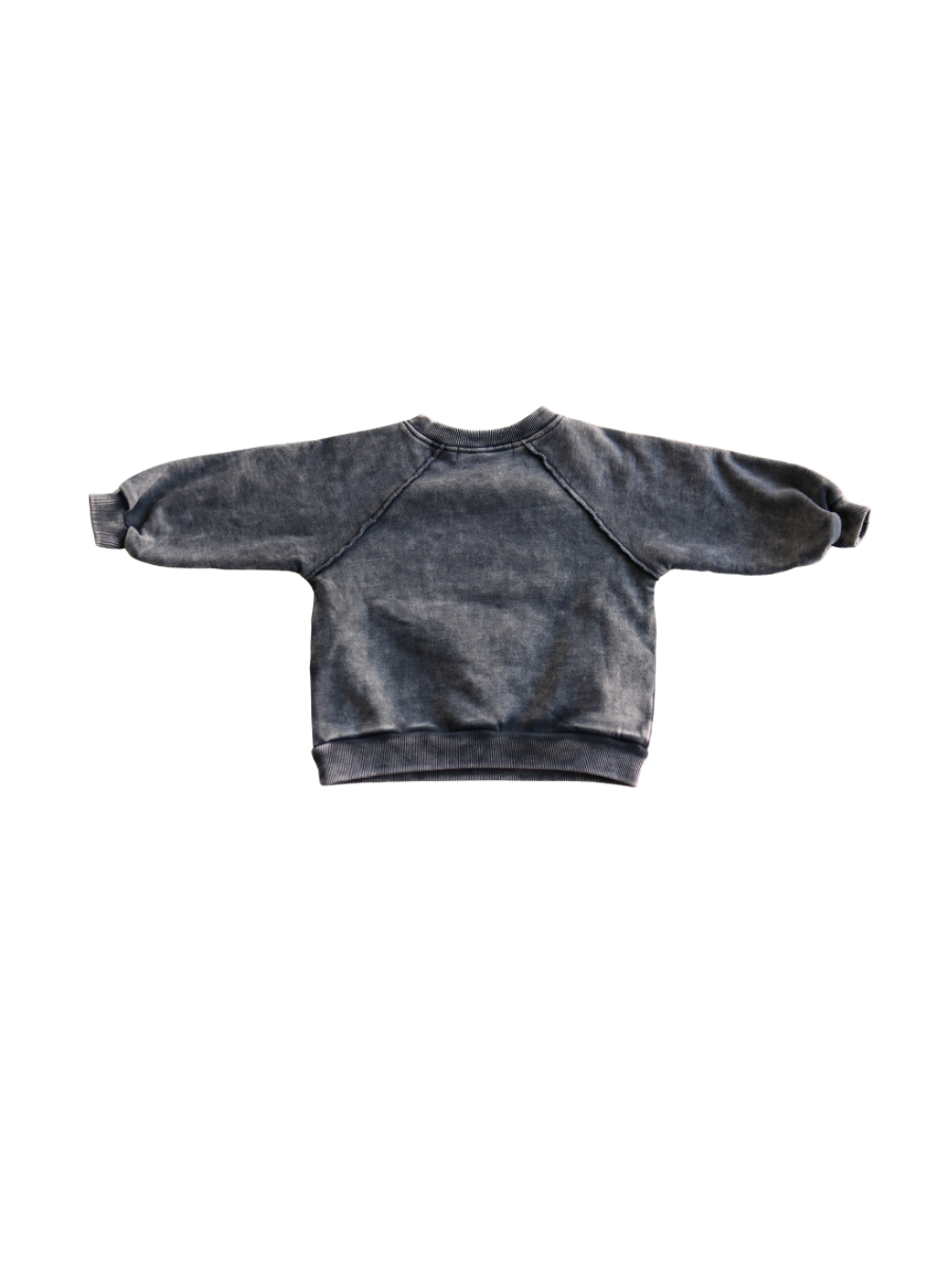 charcoal stormy acid wash jumper