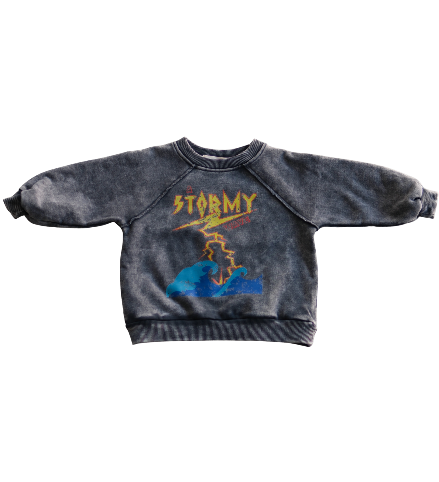 charcoal stormy acid wash jumper