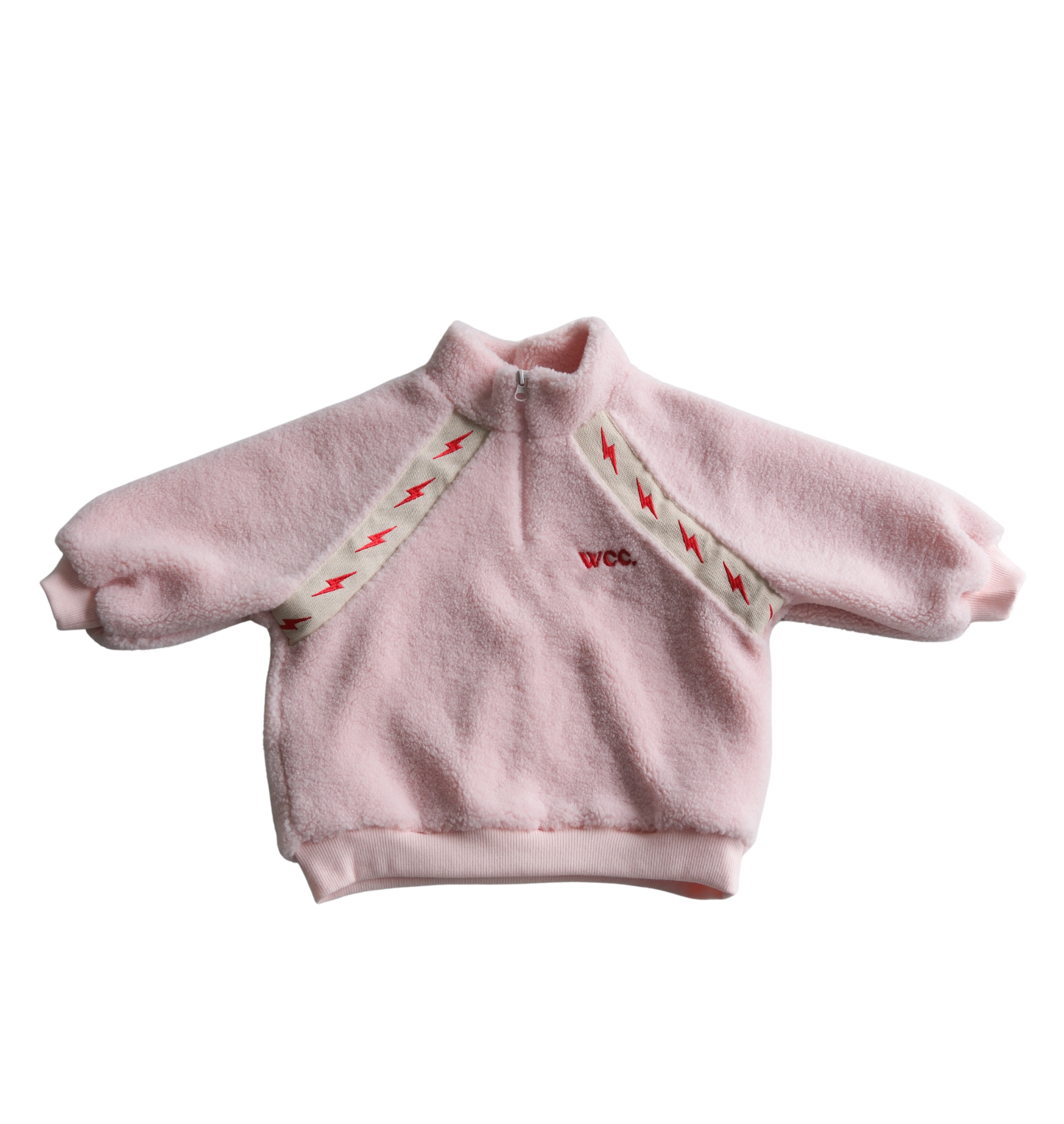 pink sherpa bolt jumper