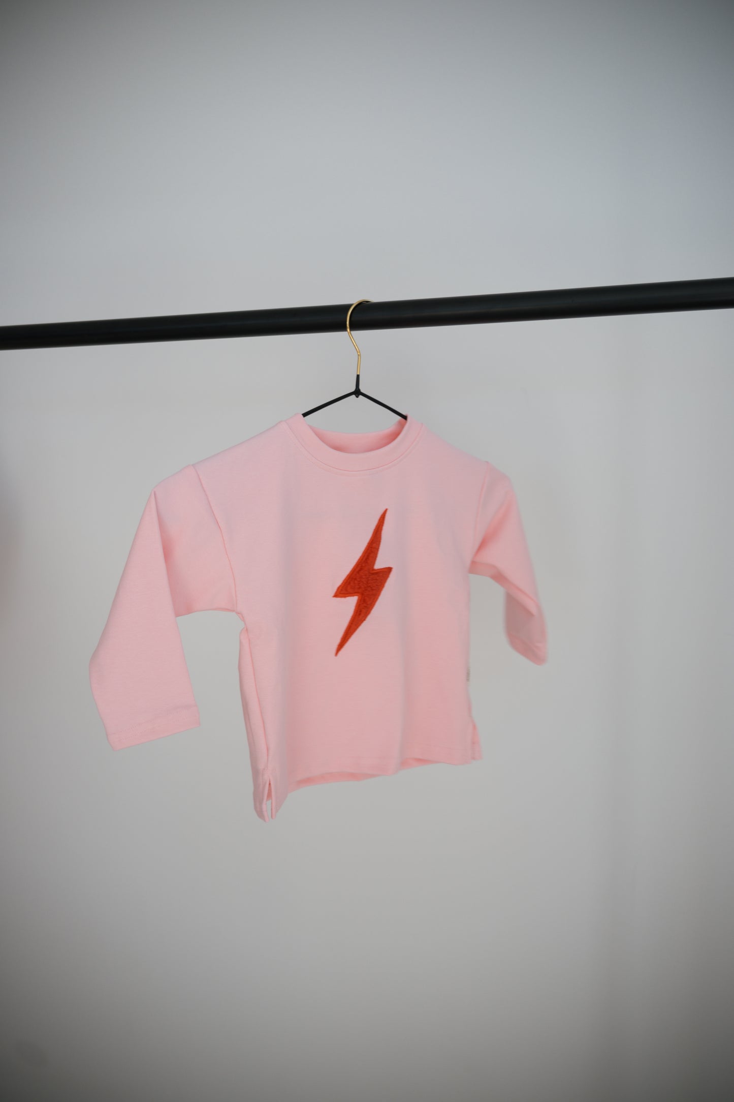 lightning bolt long sleeve tee - pink
