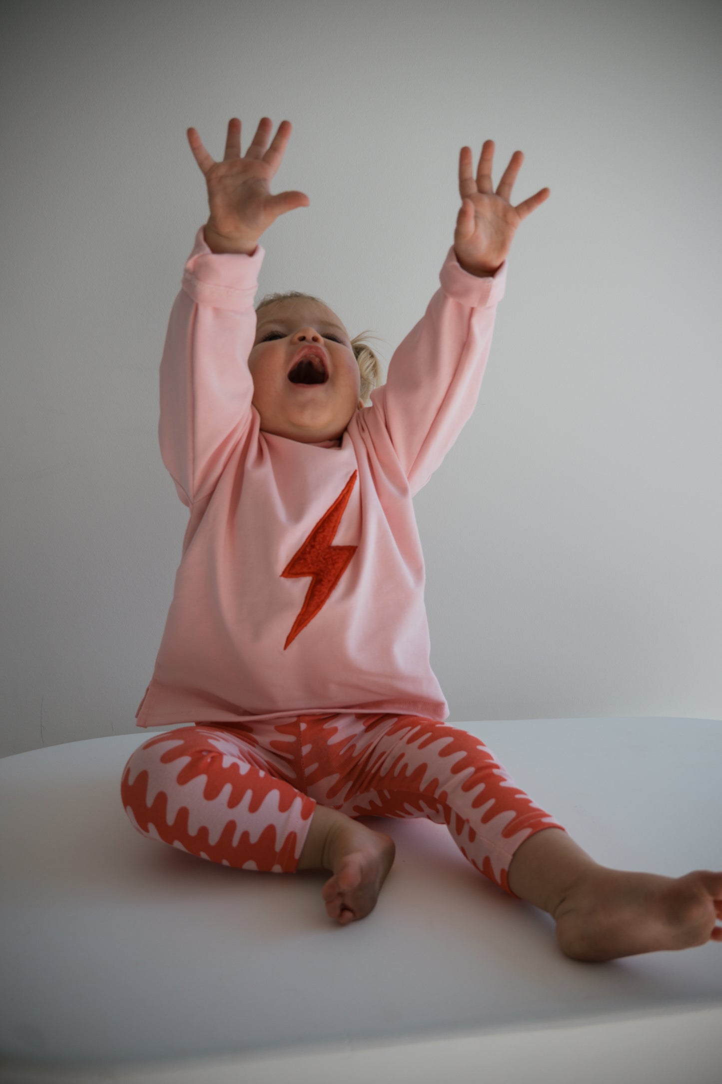 lightning bolt long sleeve tee - pink