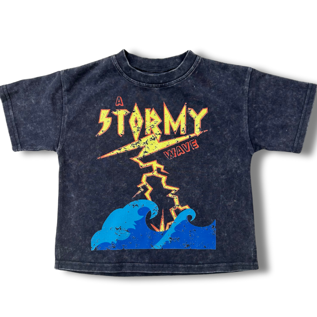 stormy acid wash tee