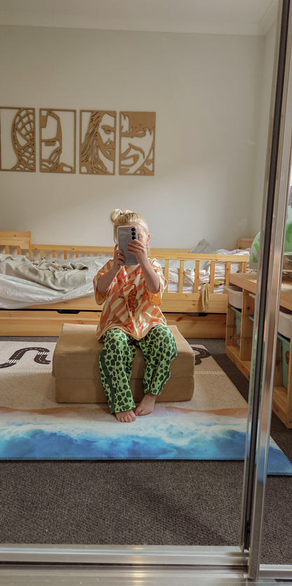 leopard pants - green