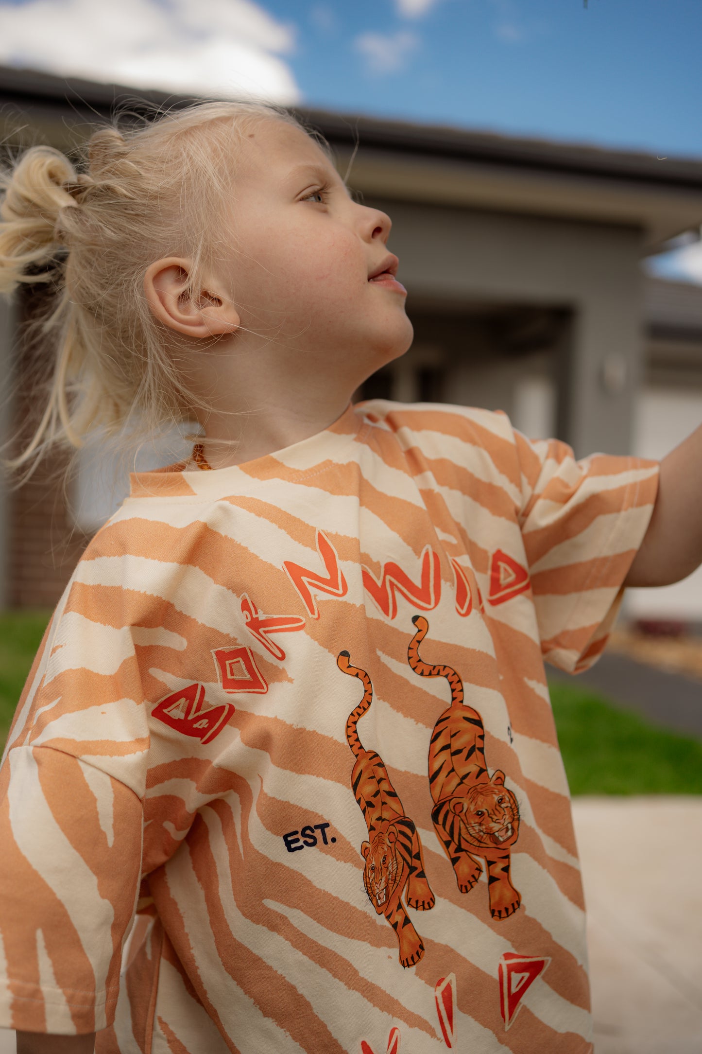 born wild kid - orange tee