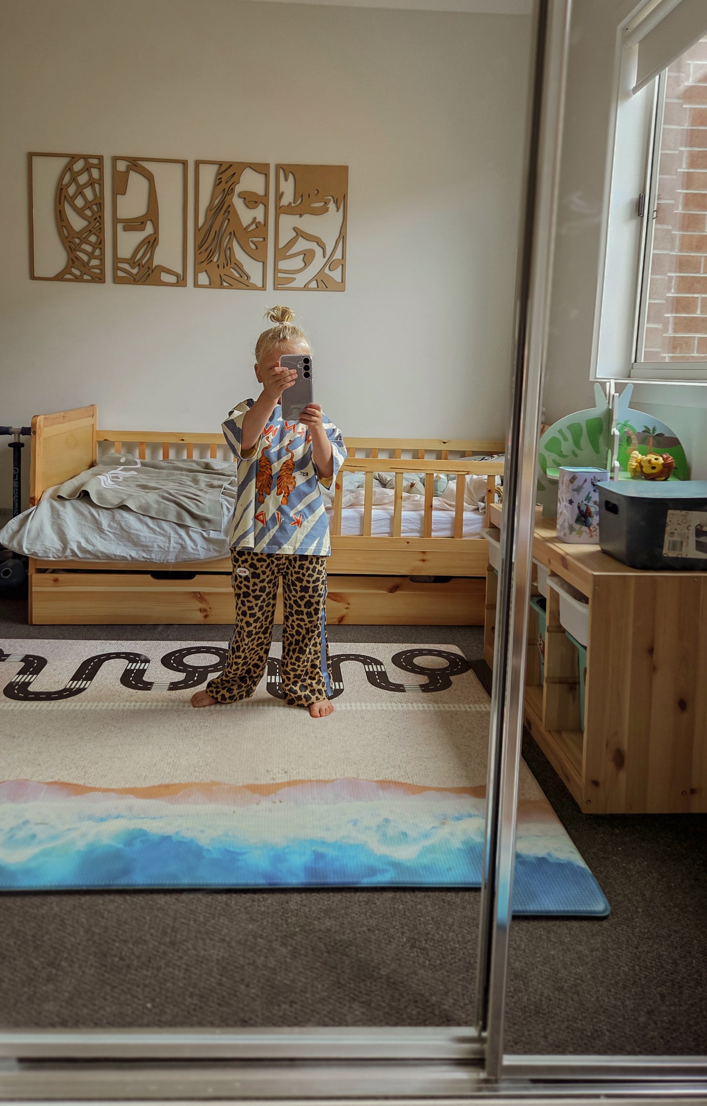 born wild kid - blue tee