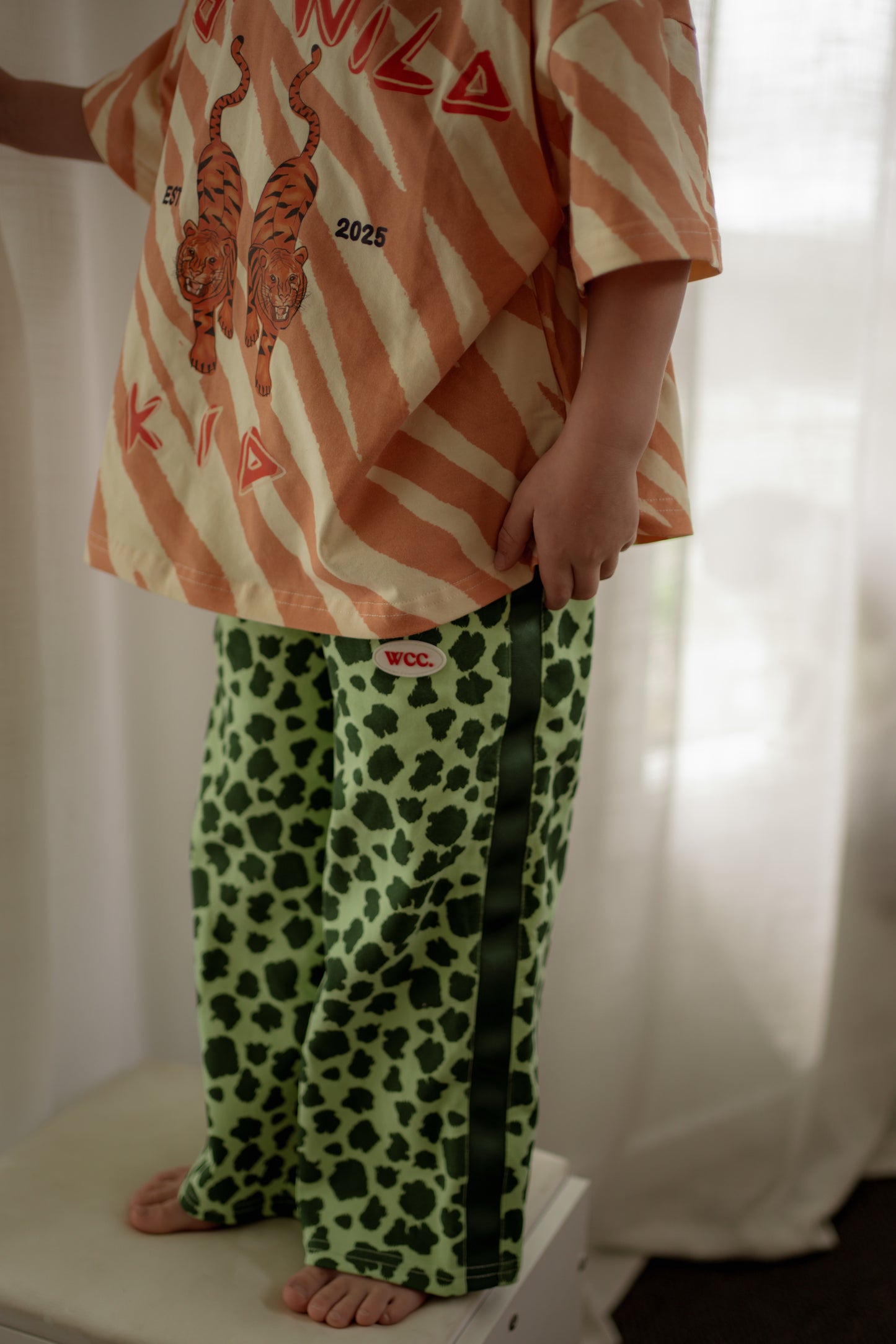 leopard pants - green
