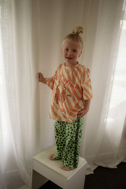 leopard pants - green