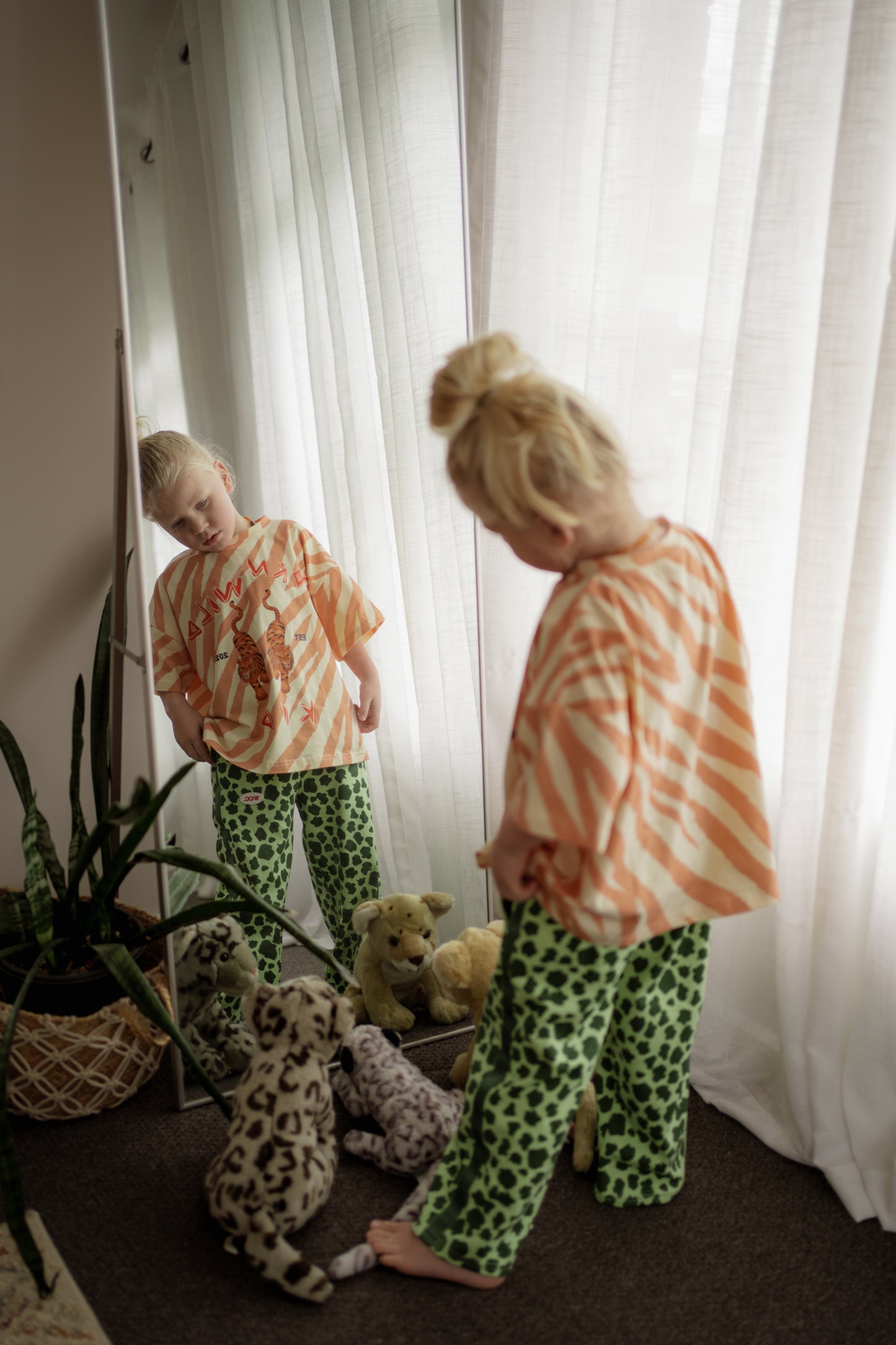 leopard pants - green