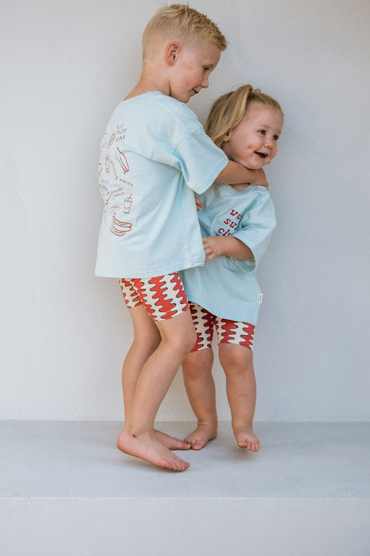 serpent bike shorts - red