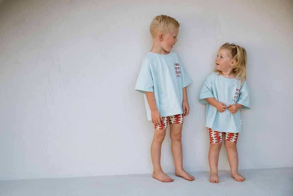 wave surf club oversized tee