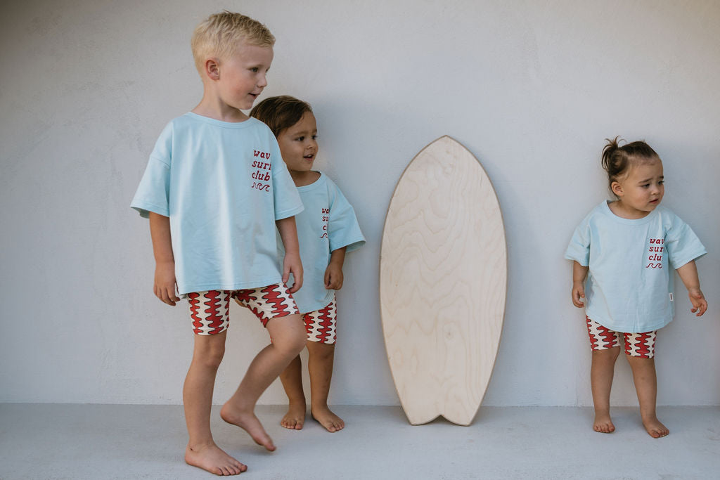 wave surf club oversized tee