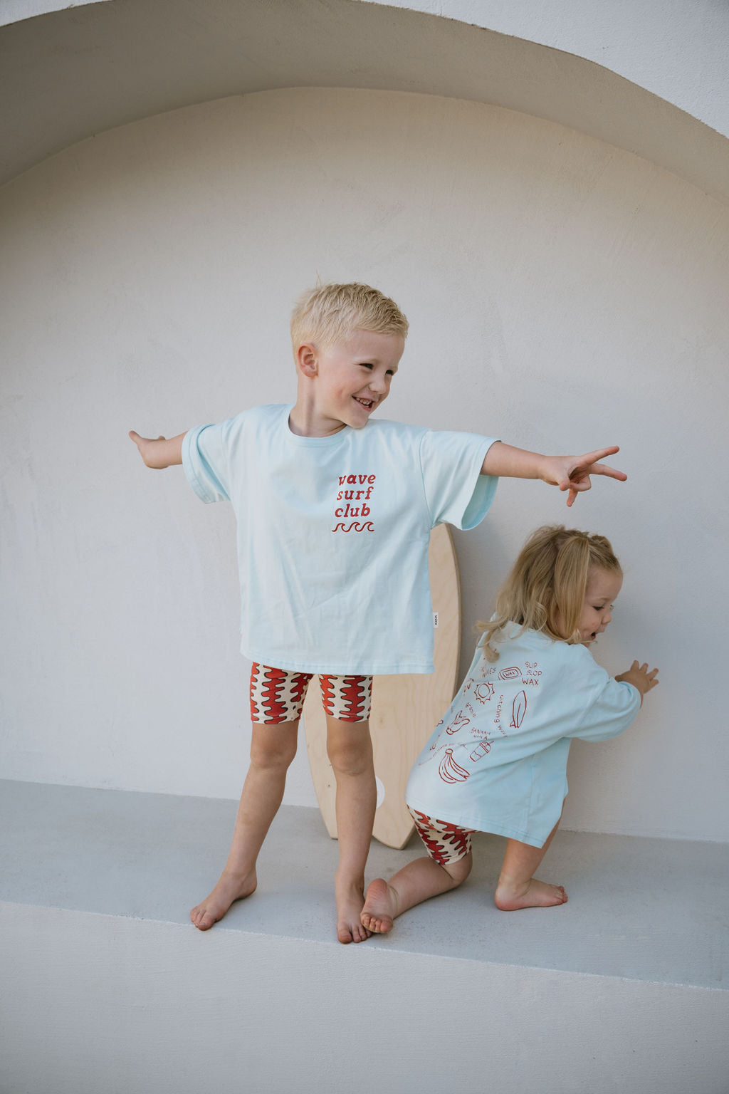 wave surf club oversized tee