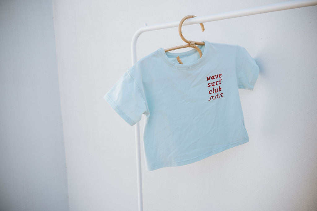 wave surf club oversized tee