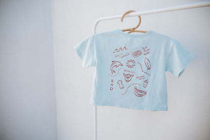 wave surf club oversized tee