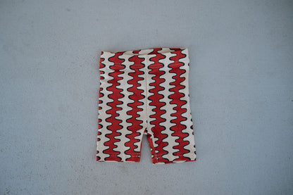 serpent bike shorts - red