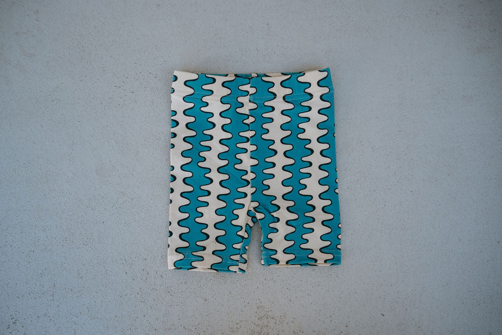 serpent bike shorts - blue