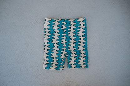 serpent bike shorts - blue