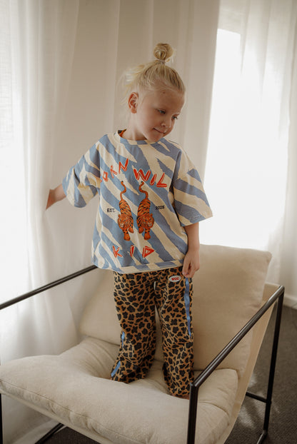 born wild kid - blue tee