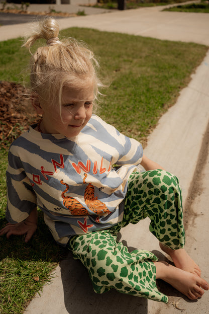 born wild kid - blue tee