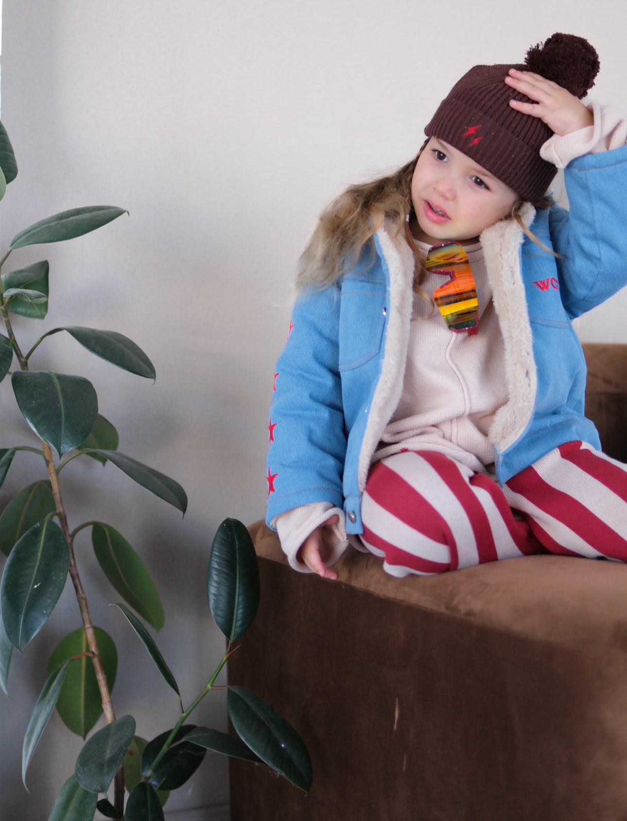 bolt beanie choc brown