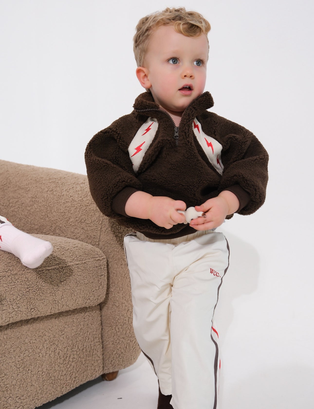 choc brown sherpa bolt jumper