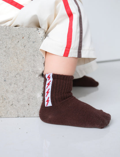 choc brown bolt socks