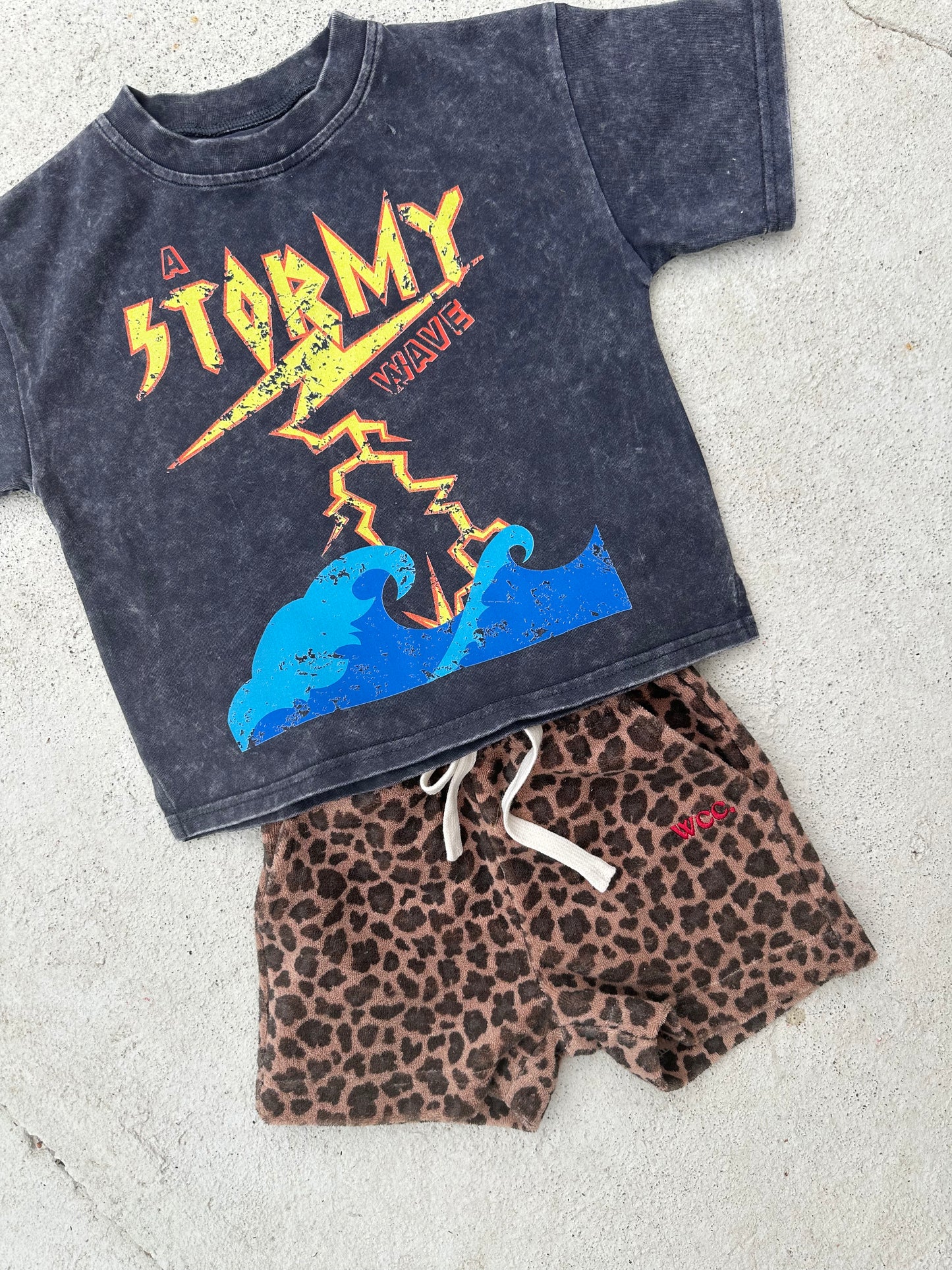 stormy acid wash tee