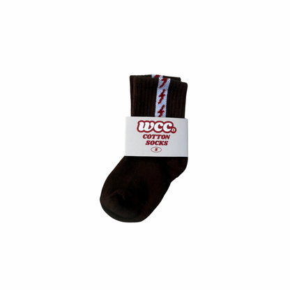 choc brown bolt socks