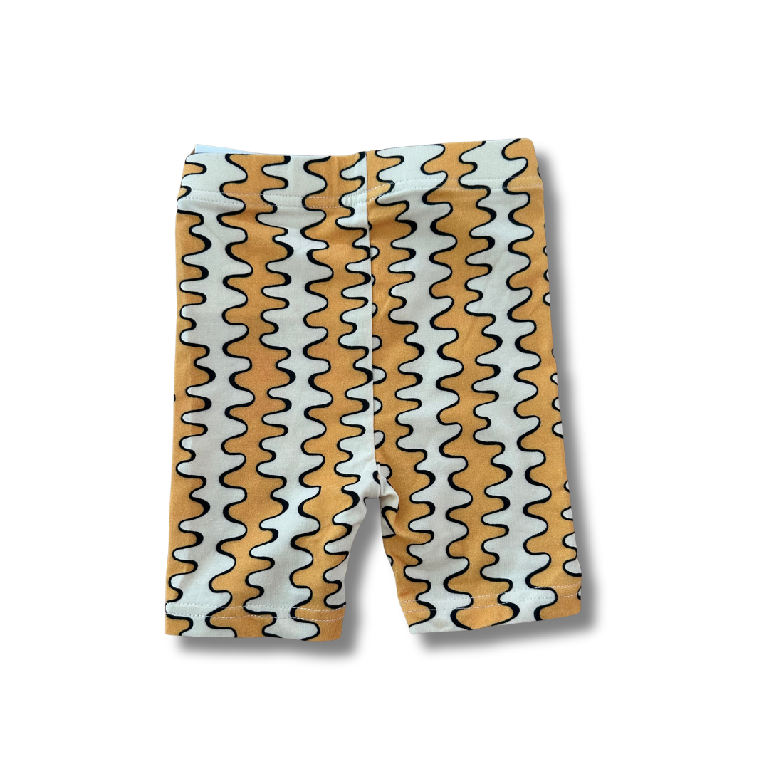 serpent bike shorts - yellow