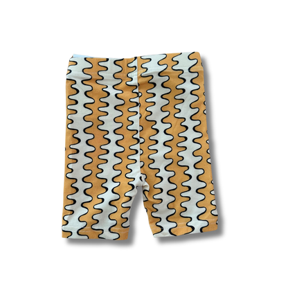 serpent bike shorts - yellow