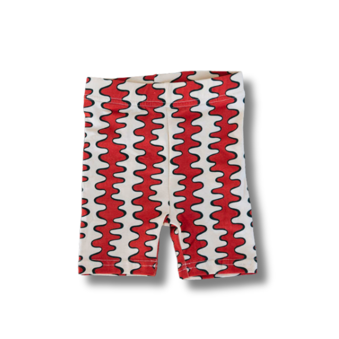 serpent bike shorts - red