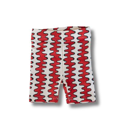 serpent bike shorts - red