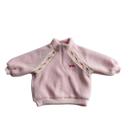 pink sherpa bolt jumper