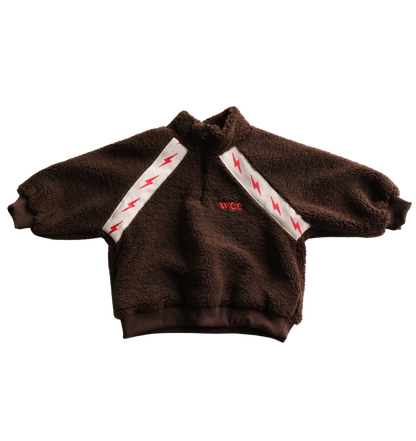 choc brown sherpa bolt jumper